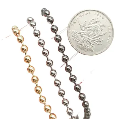 Gold & Silver Bead Chain Necklace 27g Adjustable