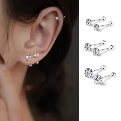 Sterling Silver Ear Bone Nails for Sleeping Without Removing Earrings