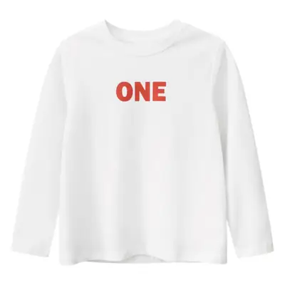 White Long Sleeve T-Shirt for Kids Autumn Base