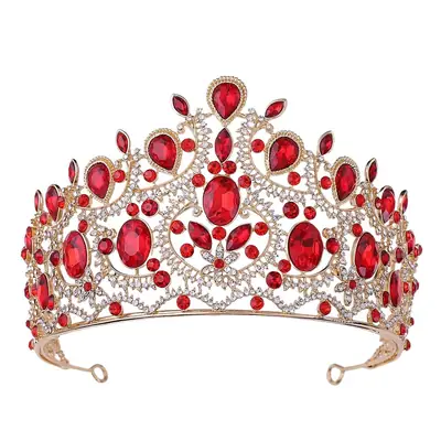 European Rhinestone Baroque Crown for Bridal & Princess Wear
