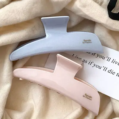 Light Blue Hair Clip Large Elegant Korean Style