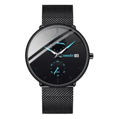 Moody Black Men's Quartz Watch with Magnetic Strap