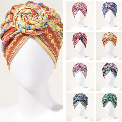 Blue Floral Donut Headband for Girls