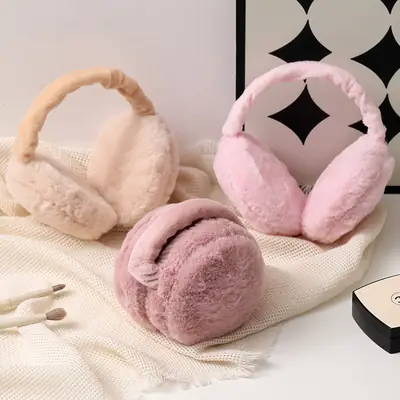 Winter Plush Earmuffs for Girls & Boys Warm Portable Ear Warmers