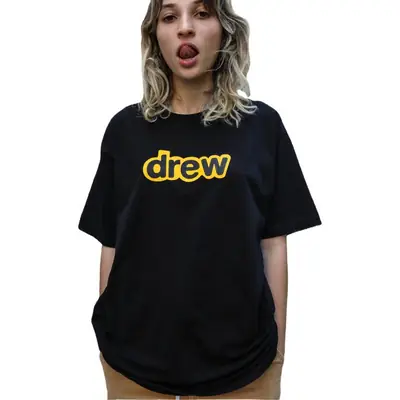 Drew Printed Cotton T-Shirt for Men Women