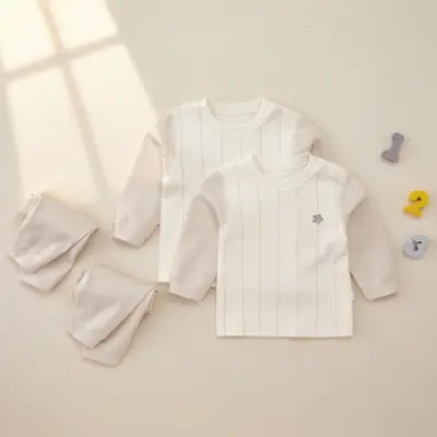 Baby 2-Piece Cotton Set Cream 2022 Autumn