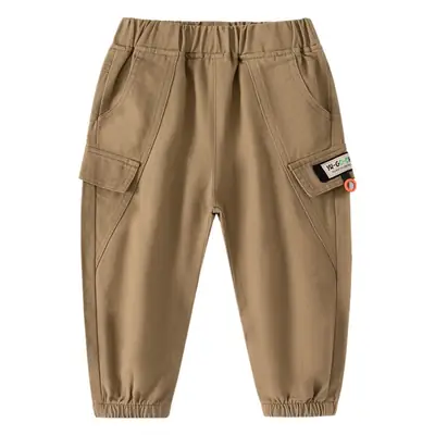 Kids Cotton Pants Brown Korean Style Drop Shipping