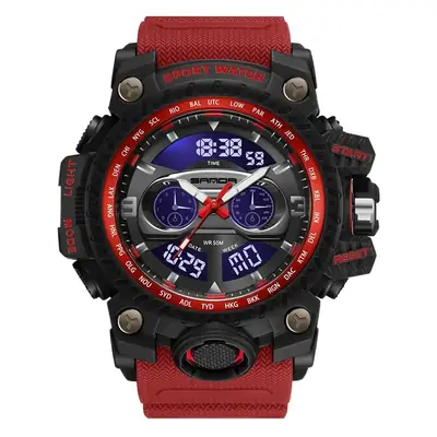 Sanda 3153 Multi-functional Sport Watch Black White