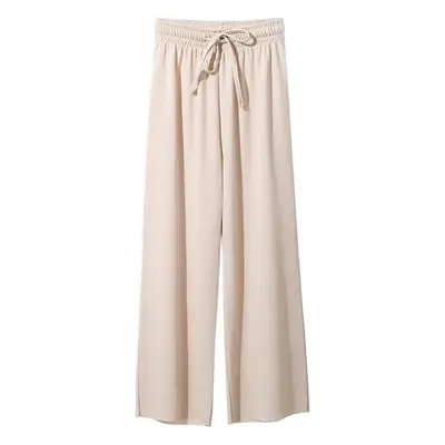 Women Ice Silk Wide Leg Pants Summer Cool Sun Protection