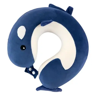 Memory Foam Neck Pillow Cartoon Animal Blue White