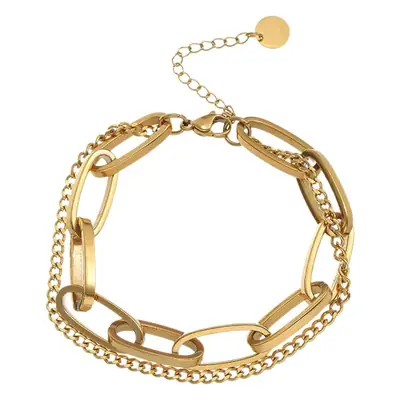 Wen Jian Gold Plated Double Layer Bracelet Women