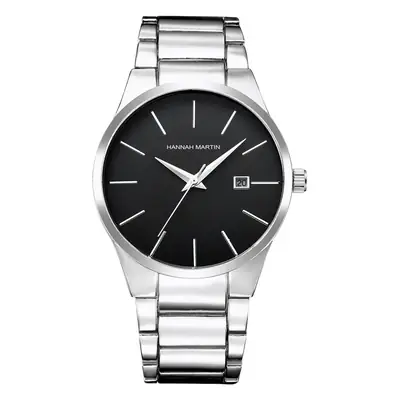Hannah Martin Men's Quartz Watch with Red Dial & Stainless Strap