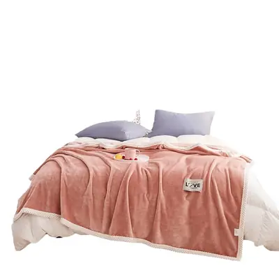 Pink Velvet Nap Blanket for Women
