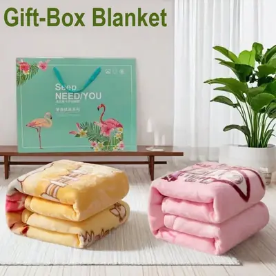 Rabbit-Style Fleece Blanket with Soft Textured Surface