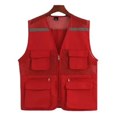Retroreflective Mesh Vest for Drivers Customizable Blue