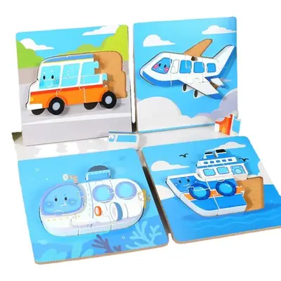 Wooden 3D Puzzle Toys for Kids Early Education