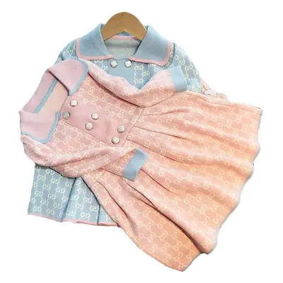 2025 Autumn Korean Style Girls Princess Dress Baby Fashionable Dress Cute Skirt Children's Knitted Skirt