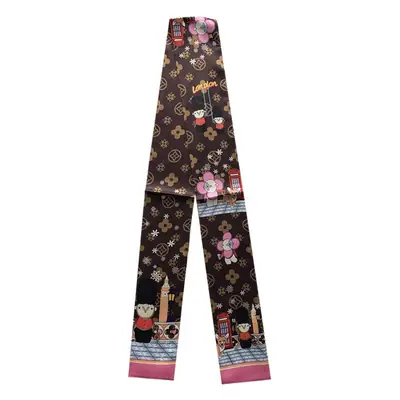 Long Silk Scarf with Floral Pattern for Women