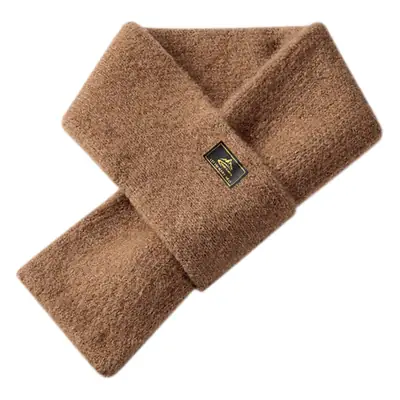 Winter New Cashmere Scarf Men's Fleece Warm Knitted