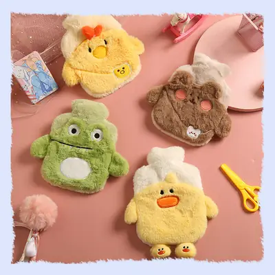 Cute Cartoon Fur Warmers for Girls - 3 Pcs Pack