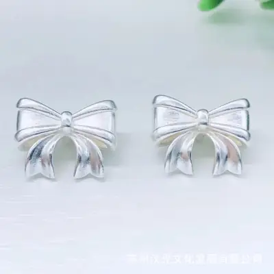 3D Hard Silver Bow Bracelets 999 Wholesale