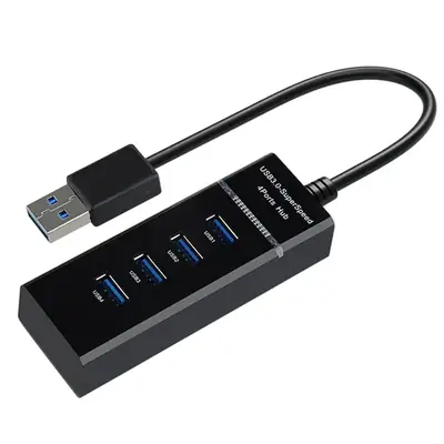 Small Four-Port USB Hub Splitter Extender 3.0