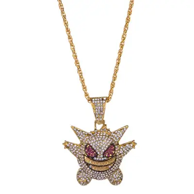 Gengar Diamond Necklace for Men Women