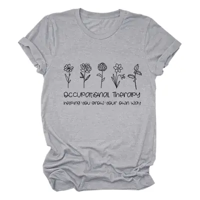 Women Occupational Therapy Printed T-Shirt Black Round Neck