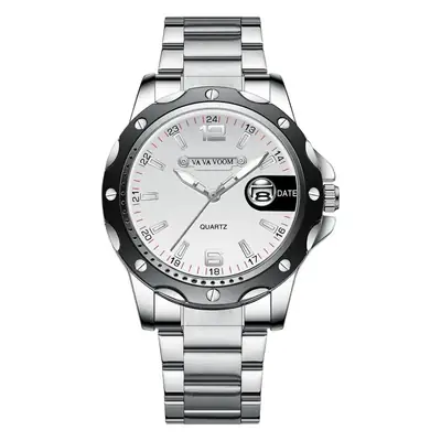 Vavvoom Men's Quartz Stainless Steel Calendar Watch