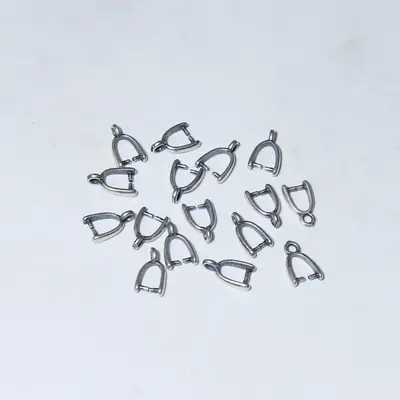 925 Sterling Silver Jade Clip Buckle Pendant