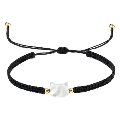 New Black & White Cat Braided Bracelet for Couples