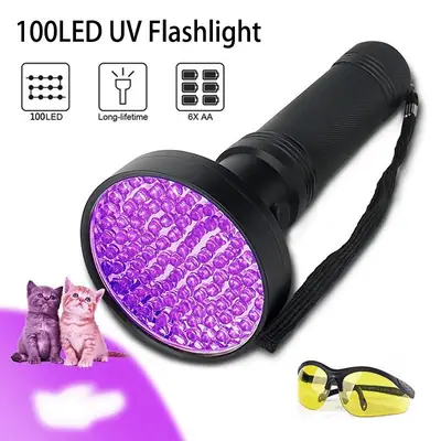 UV Blacklight Flashlight for Dogs Stair Inspection