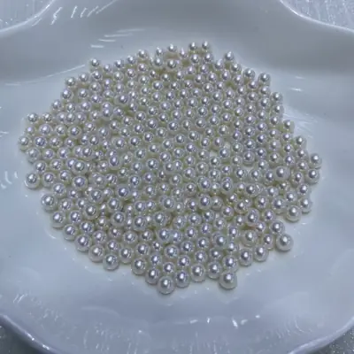 Freshwater Pearl Akoya White Transparent Round Beads