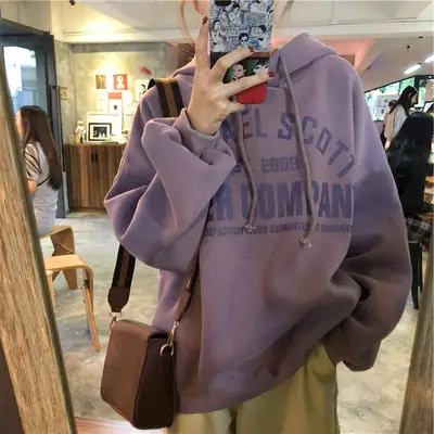 Women's Fleece Hooded Vest Purple 2022 Loose Fit