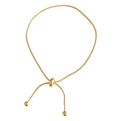 18K Gold Snake Bone Bracelet Adjustable Non-Fading