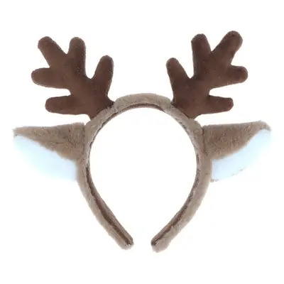 Christmas Deer Ear Headband with Snowflake Design