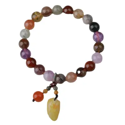 Brazilian Natural Color Crystal Hair Crystal Bracelet for Men Women