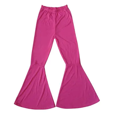 Wide Leg Yoga Pants Pink Flared Waist Sports Pants