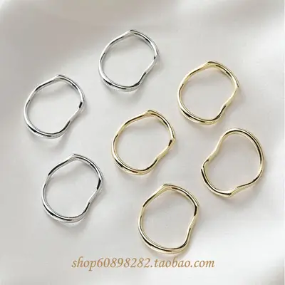14K Gold Plated Hollow Geometric Earrings Set