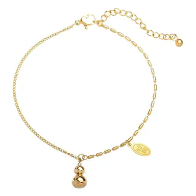 18K Gold Plated Lucky Gourd Anklet for Women