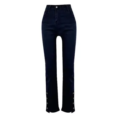 Women Micro Flared Jeans Retro Plus Size Cropped Wide Leg Pants