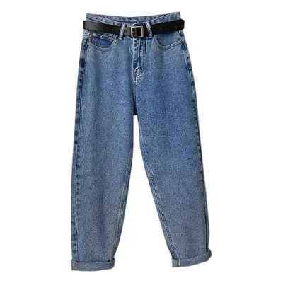 Women Radish Pants Black High Waist Loose Fit
