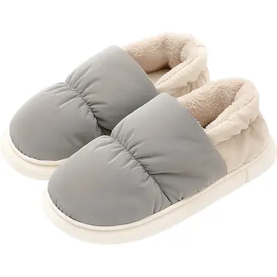 Pink Warm Cotton Slippers for Women Winter
