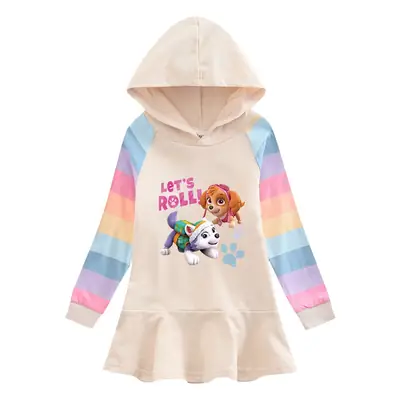 Wang Wang Team Girl's Hooded Sweater Dress Autumn New
