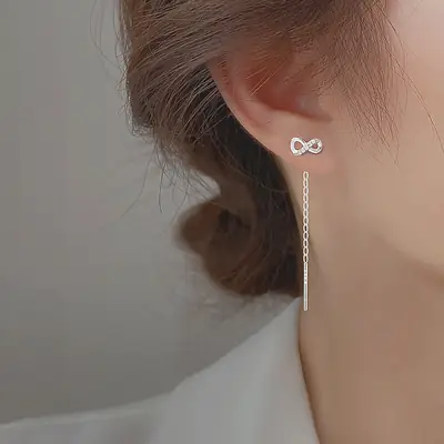 8 Character Diamond Tassel Earrings for Women
