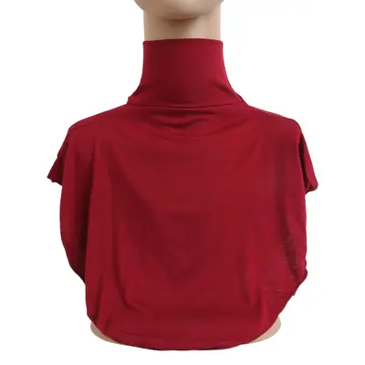 Grey Mercerized Cotton Turtleneck Cover Neck Spot H010
