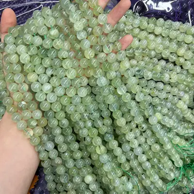 Natural Green Grape Stone Loose Beads Semi-Finished DIY Jewelry