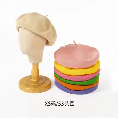 Red Adjustable Beret for Kids Spring Summer