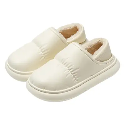 Cross-border Poop-feeling Cotton Slippers Women's Winter Bag Heel and Velvet Indoor Home Warm Thick-soled Waterproof Cotton Shoes for Men's Outer Wear