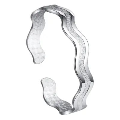 Women's Korean Fashion Double Woven Ripple Bracelet Frosted